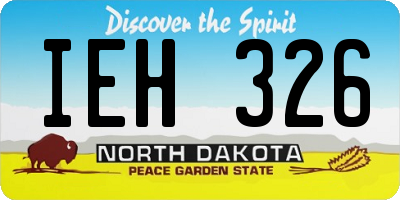 ND license plate IEH326
