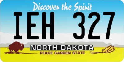 ND license plate IEH327