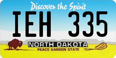 ND license plate IEH335