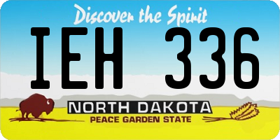 ND license plate IEH336