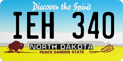 ND license plate IEH340