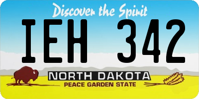 ND license plate IEH342