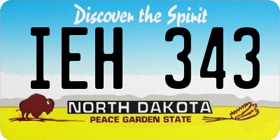 ND license plate IEH343