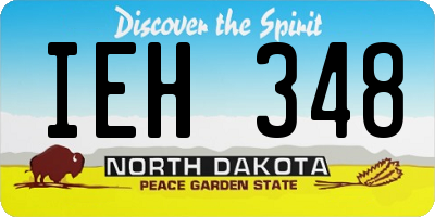 ND license plate IEH348