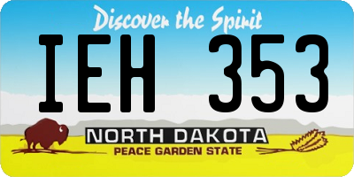 ND license plate IEH353