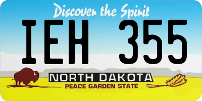 ND license plate IEH355