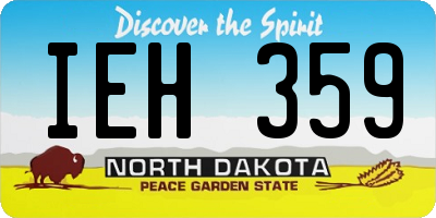 ND license plate IEH359
