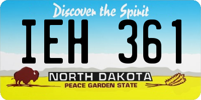 ND license plate IEH361
