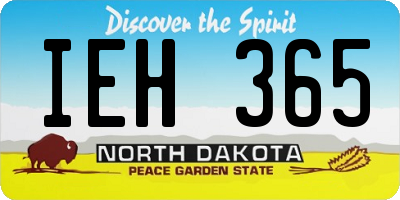 ND license plate IEH365