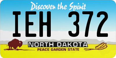ND license plate IEH372