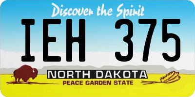 ND license plate IEH375