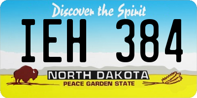 ND license plate IEH384