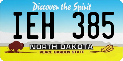 ND license plate IEH385