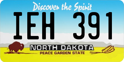 ND license plate IEH391