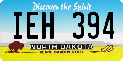 ND license plate IEH394