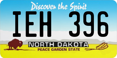 ND license plate IEH396