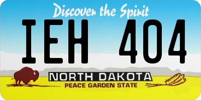 ND license plate IEH404
