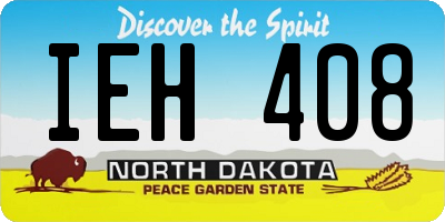 ND license plate IEH408