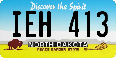 ND license plate IEH413