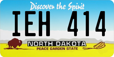 ND license plate IEH414