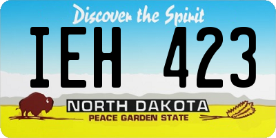 ND license plate IEH423