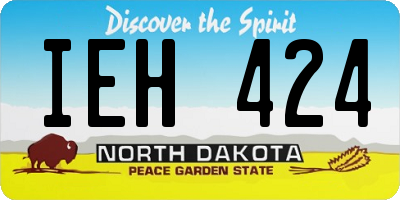 ND license plate IEH424