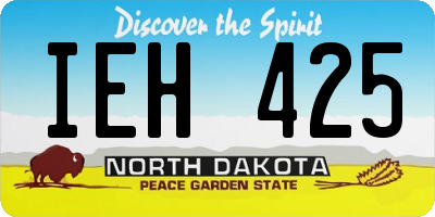 ND license plate IEH425