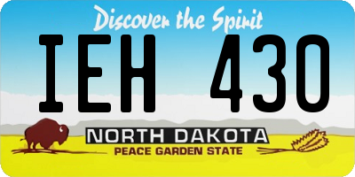 ND license plate IEH430
