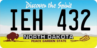 ND license plate IEH432