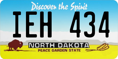 ND license plate IEH434