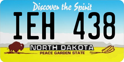 ND license plate IEH438