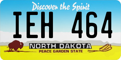 ND license plate IEH464