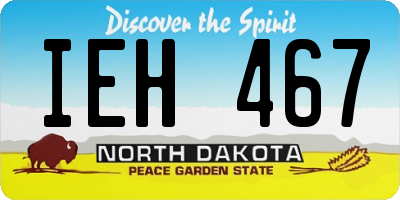 ND license plate IEH467