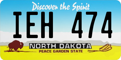 ND license plate IEH474