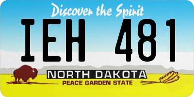 ND license plate IEH481