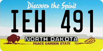 ND license plate IEH491