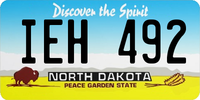 ND license plate IEH492