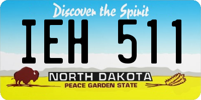 ND license plate IEH511
