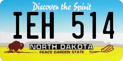 ND license plate IEH514