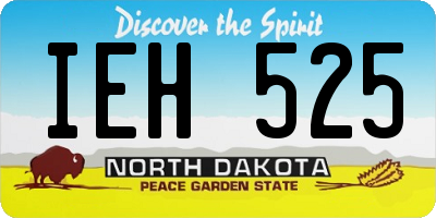 ND license plate IEH525