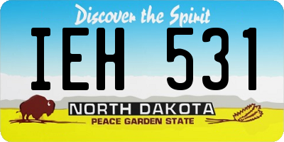 ND license plate IEH531