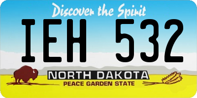 ND license plate IEH532