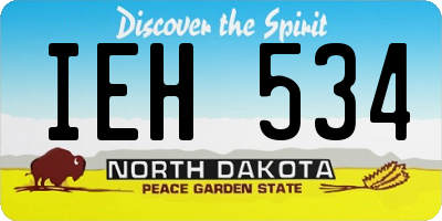 ND license plate IEH534