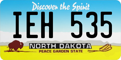 ND license plate IEH535
