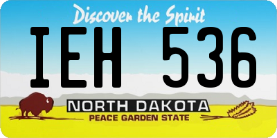 ND license plate IEH536