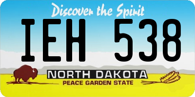 ND license plate IEH538