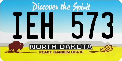 ND license plate IEH573