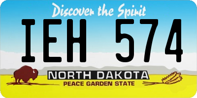 ND license plate IEH574