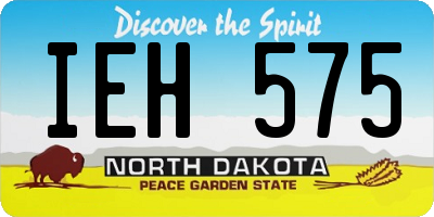 ND license plate IEH575