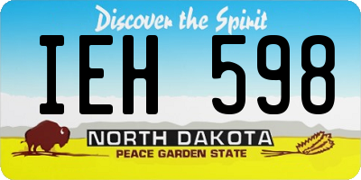 ND license plate IEH598